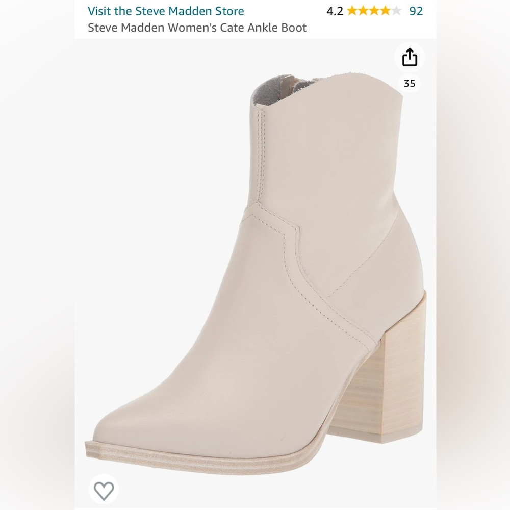 Like New Steve Madden Cate Boot In Bone - image 1
